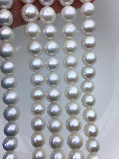 AA 10-12mm white round Edison Freshwater Pearl,ED10-2A-2-10