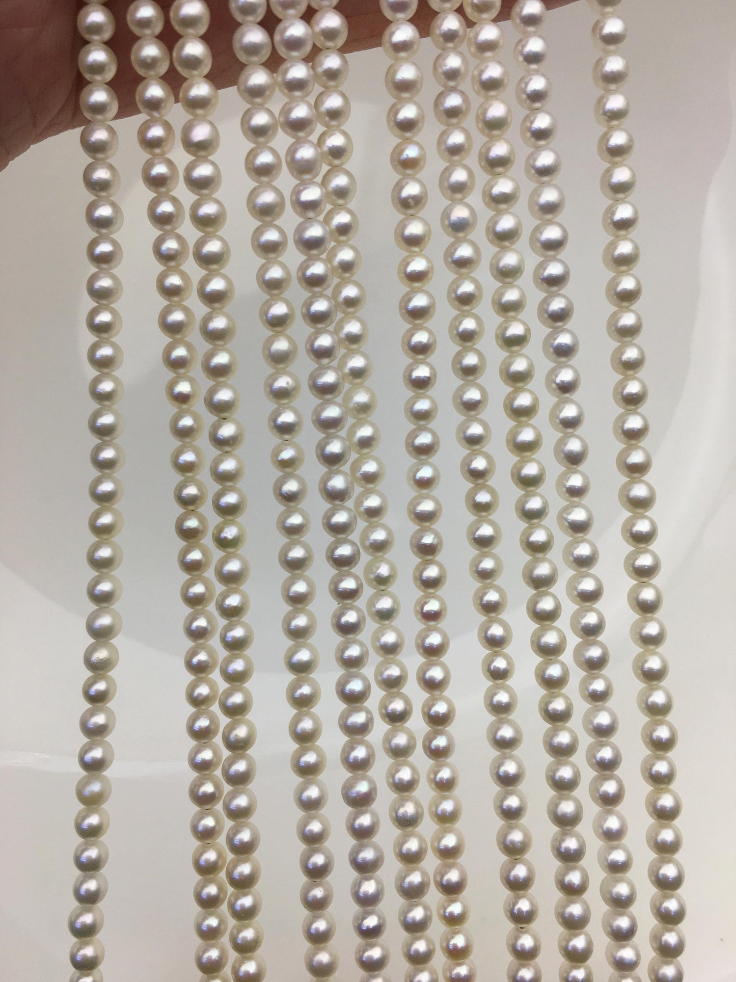 AAA- 3-3.5mm white round freshwater loose pearls,RP3-3AY-Gj-1
