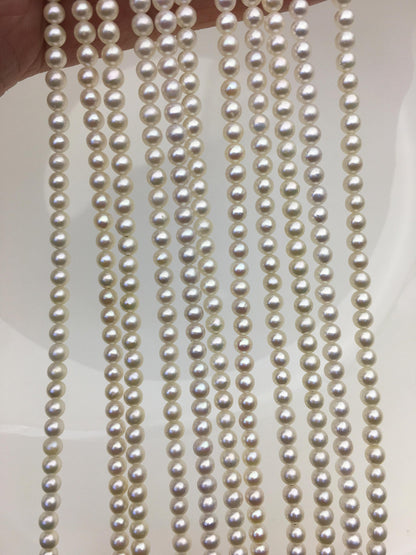AAA- 3-3.5mm white round freshwater loose pearls,RP3-3AY-Gj-1