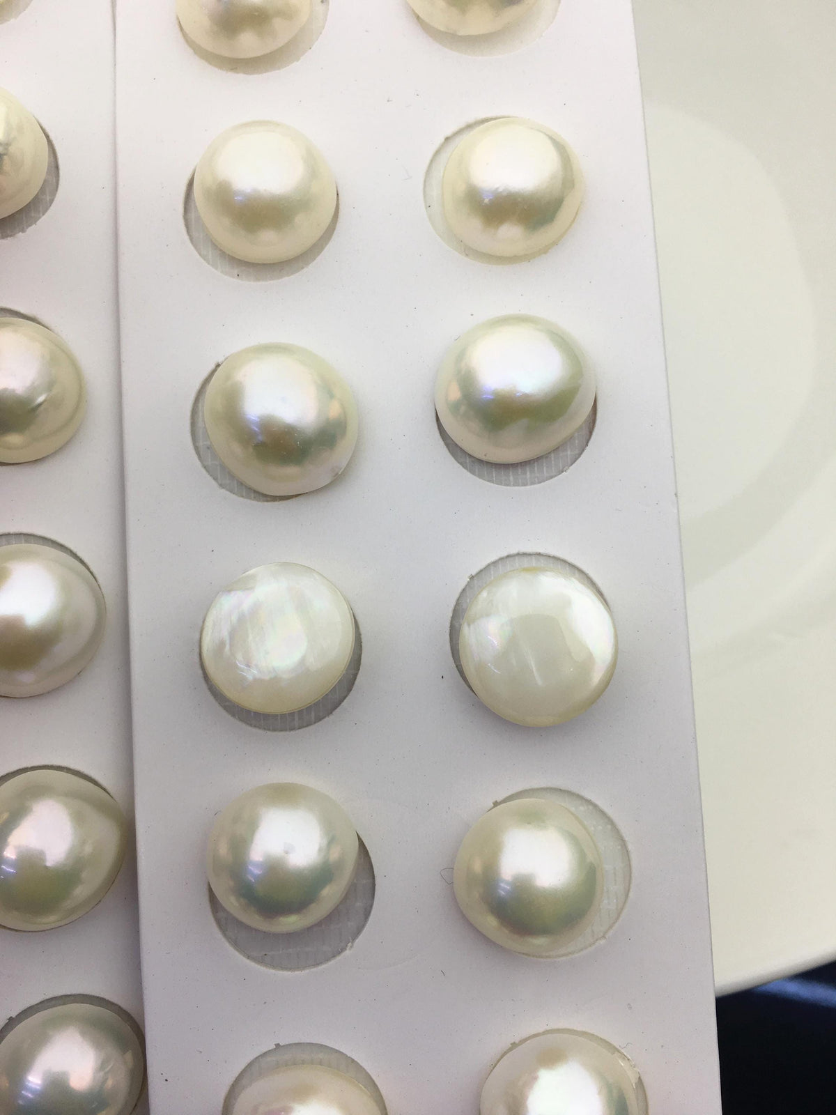 2 pairs 12/13/14mm AAA Mabe Freshwater Pearl Pair,no hole,MB15-2A-2