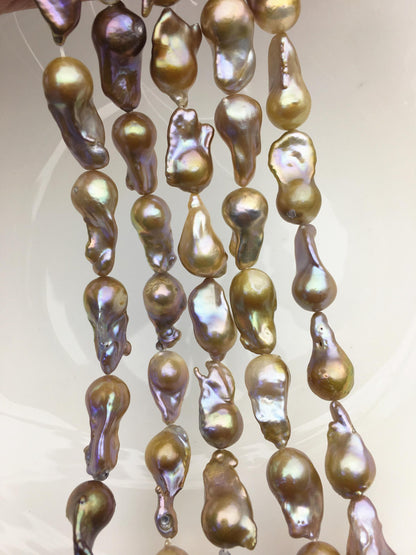 15.5'' 11-13mm Bronze flame ball pearl,FL15-2A-5-49