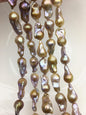 15.5'' 11-13mm Bronze flame ball pearl,FL15-2A-5-49
