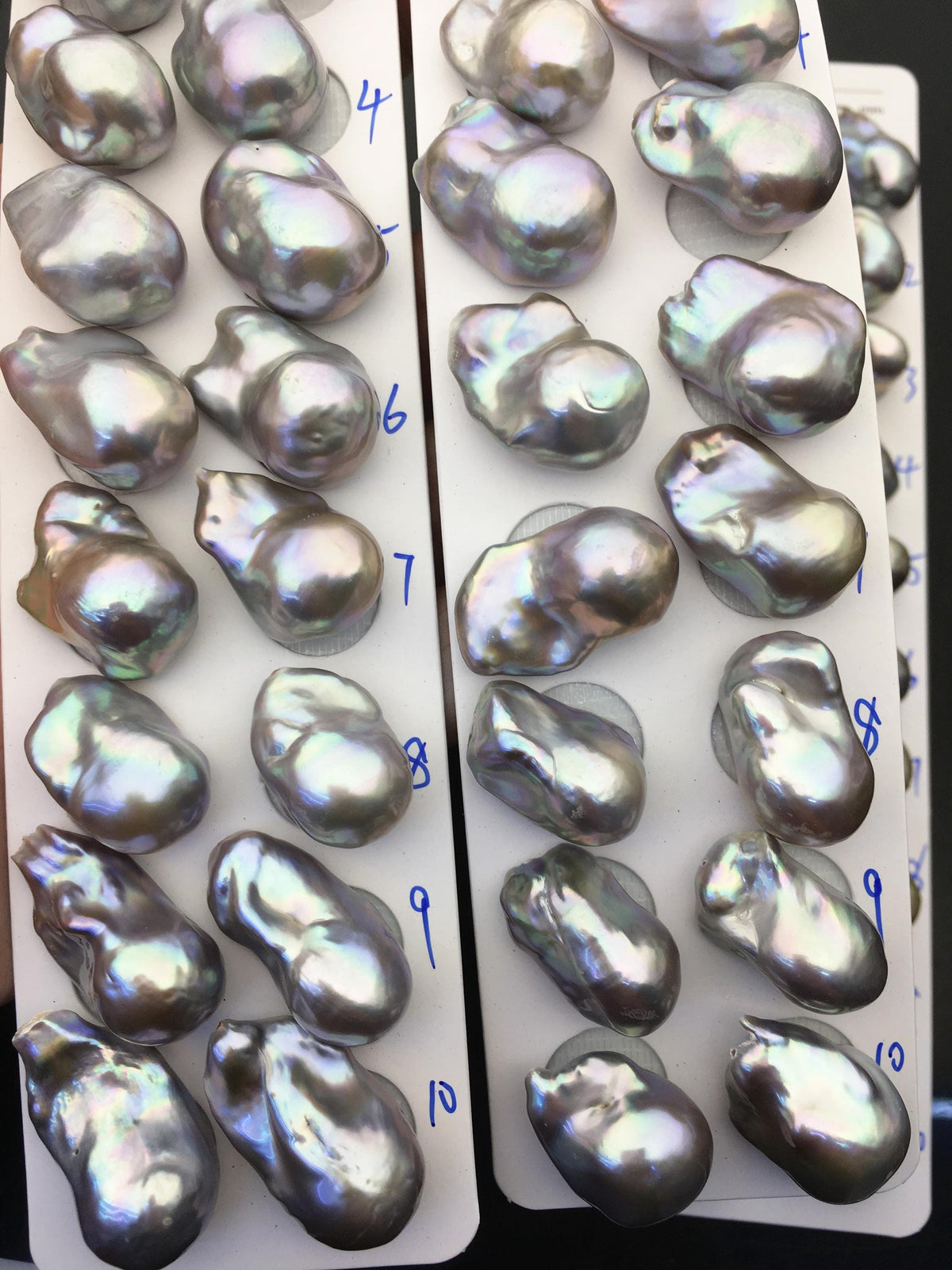 1 pair AAA 12-16x18-25mm Gray Flame ball Pearl Pairs - half hole - large Baroque freshwater pearl pairs,FL15-3A-8-64