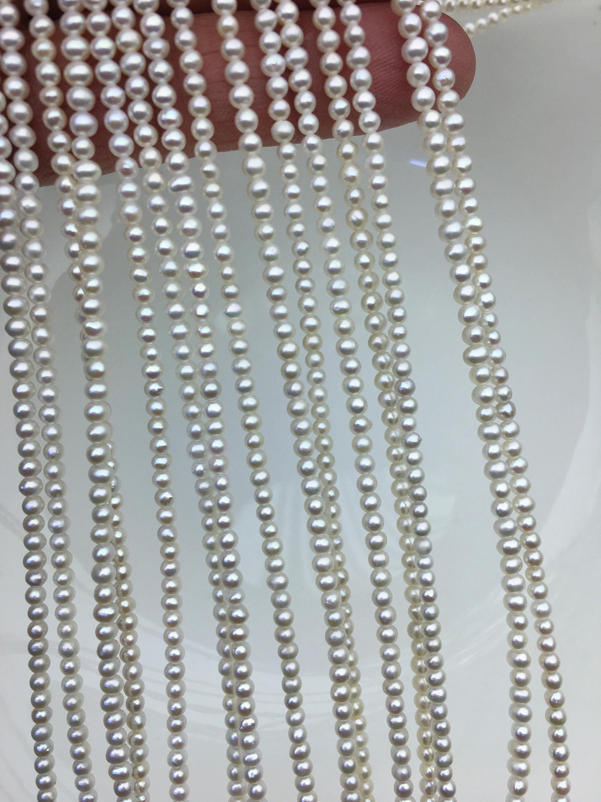 AA+ 2.5-3mm white seed pearls,white potato freshwater pearl,Valentine's Day gift,for pearl necklace,loose freshwater pearl,CR2-2A-1