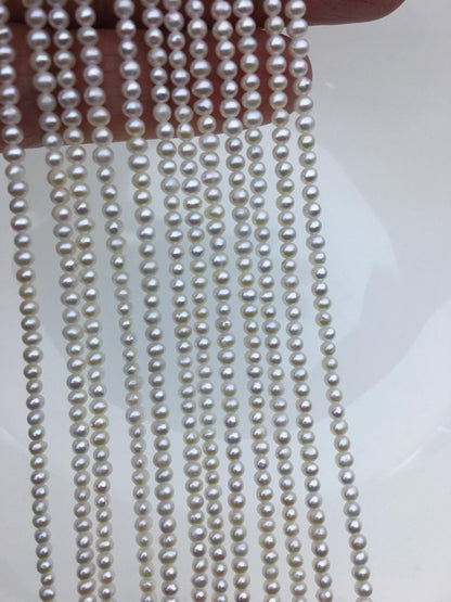 AA+ 3-3.5mm white potato seed pearls,small pearl,Valentine's Day gift,for pearl necklace,for pearl bracelet,CR3-T2