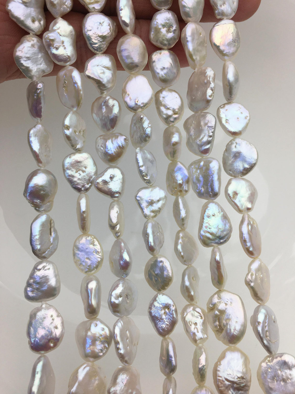 High Luster AA+ 8-11mm white keshi Freshwater Loose Pearl,ZS-200-22