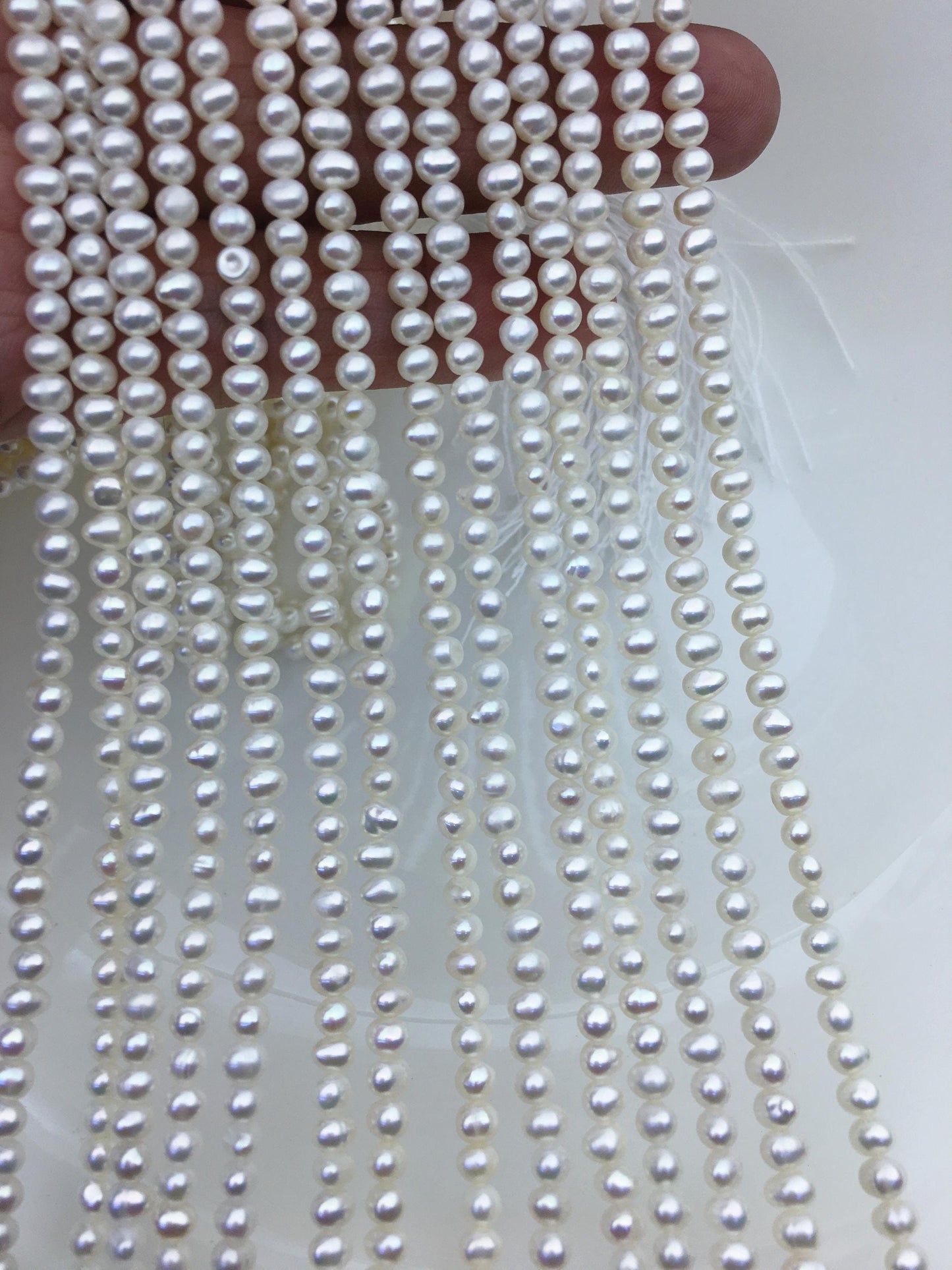 AA+ 3.5-4mm white potato pearls,seed freshwater pearl,small size pearl,for pearl necklace,CR3-2A-1