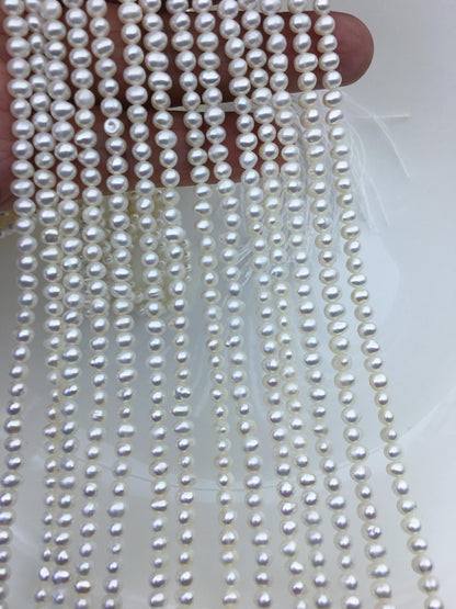 AA+ 3.5-4mm white potato pearls,seed freshwater pearl,small size pearl,for pearl necklace,CR3-2A-1