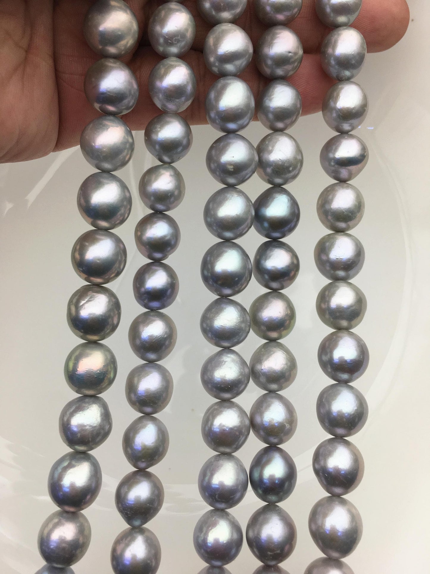 AA+ 11-13mm big gray near round Edison Freshwater Pearl,ED12-2A-5-14