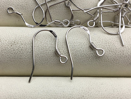 5 pairs 9x15mm Silver/Gold S925 sterling silver Fish Earring Hooks French Wire Hooks Hypo-allergenic Jewelry Findings,ASL-ER-002