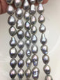 AA+ 10-12mm big gray baroque drop Edison Freshwater Pearl,ED12-2A-5-1