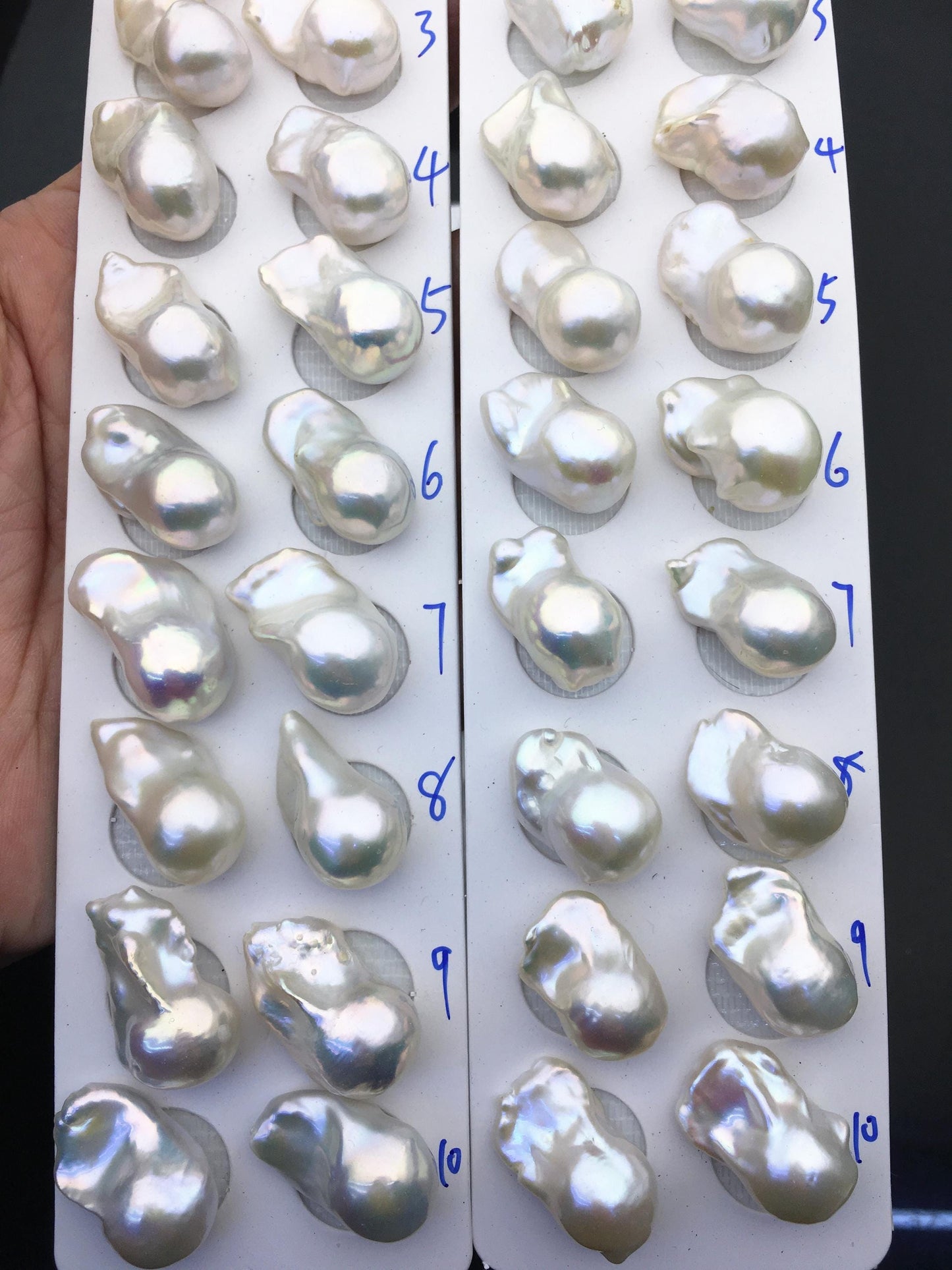 1 pair AAA 12-16x18-25mm White Flame ball Pearl Pairs-large Baroque freshwater pearl pairs,Fire Ball Pearl,FL15-3A-8-51