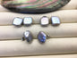 AAA 11.5-12.5mm gray Square baroque Pearl Stud Earrings,freshwater pearl earrings,Wedding,classic pearl studs,SE3-166