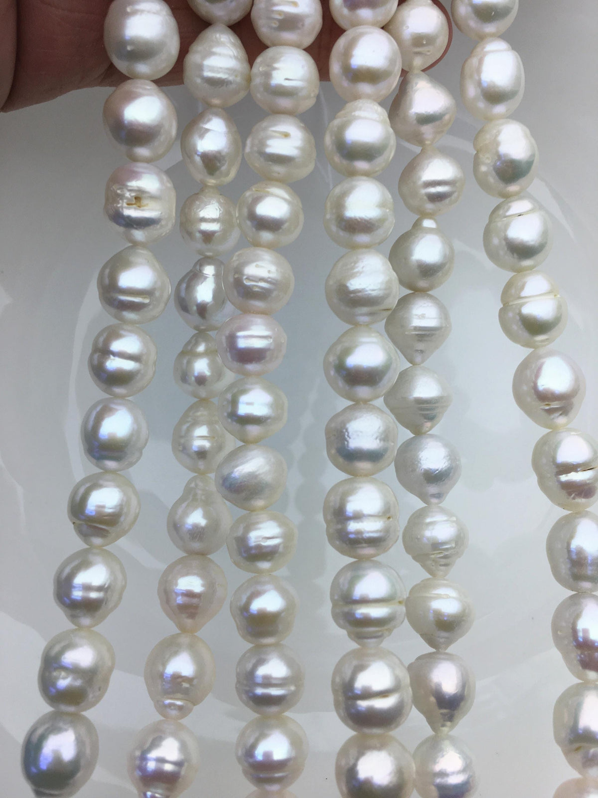 AA+ 9.5-12mm white big button round Edison Freshwater Pearl,ED12-2A-5-5