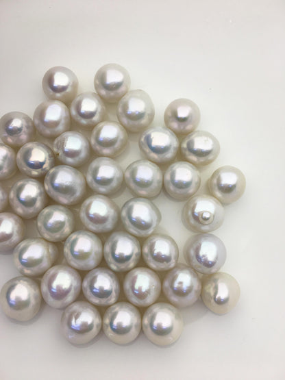 10pcs AAA 12-13mm BIG white rice freshwater pearls,no hole,LR12-3A-4