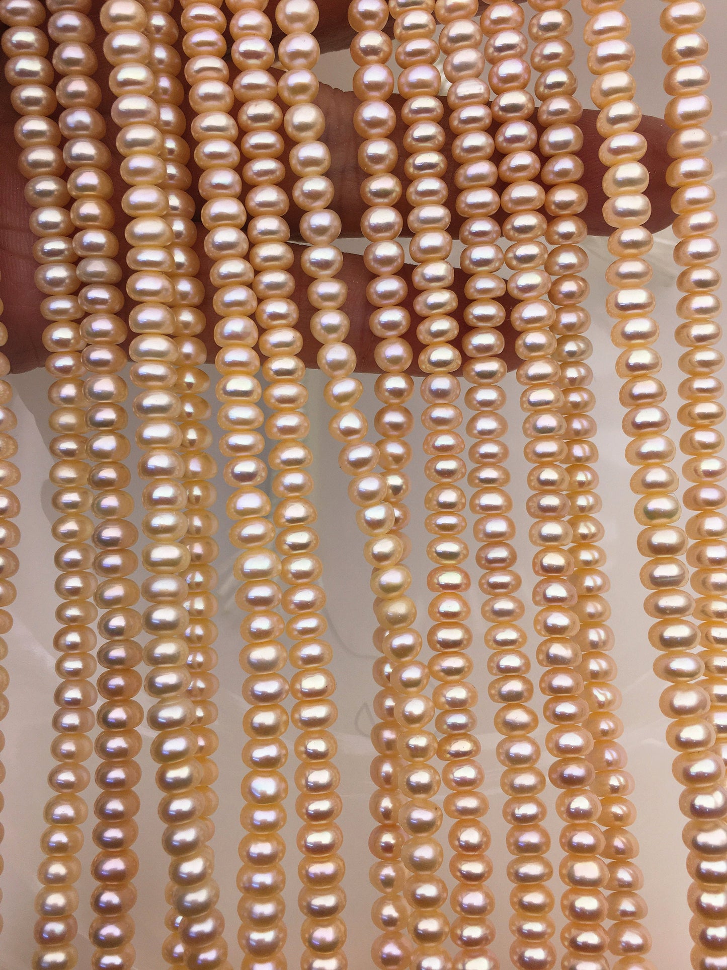 AAA 5-6mm pink button round freshwater pearls,Rondelle pearl Beads,white freshwater pearl,loose strands,SM5-T1