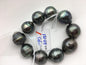 10pcs 13-15mm Gray Black Green Drop tahitian pearl,TH12-2A-13-90