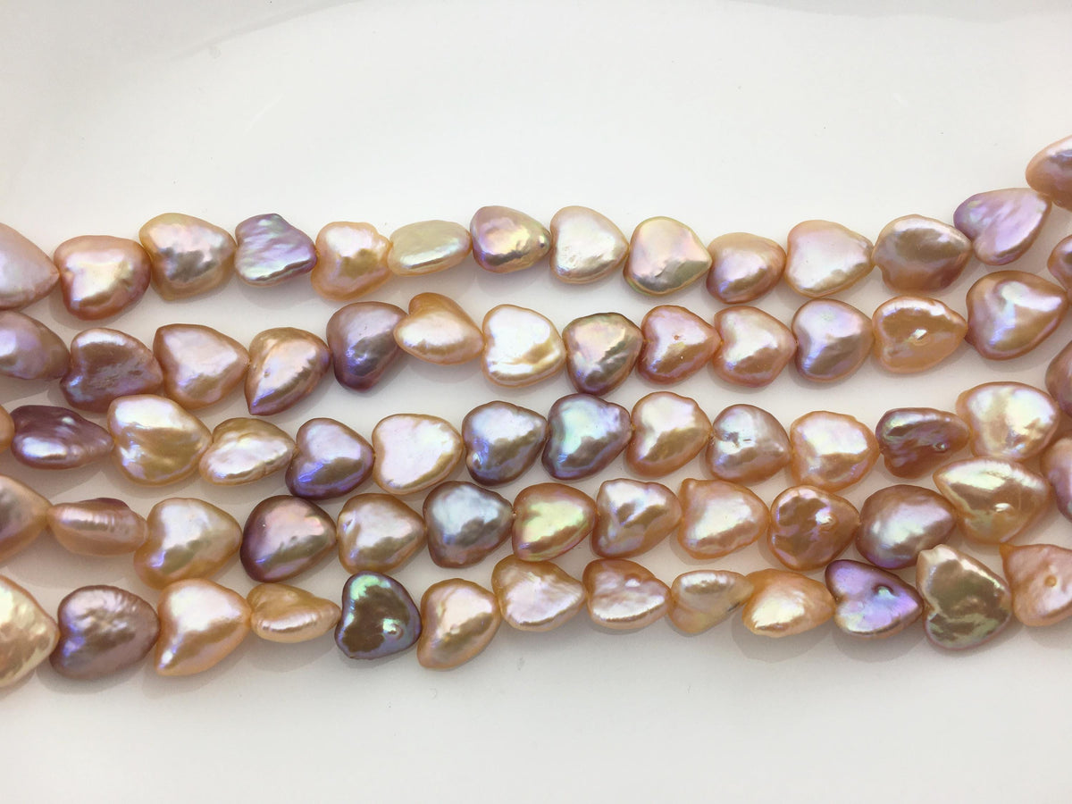 AAA 12-13mm Colorful Thick heart Freshwater Pearl,ZS-119-42