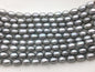 AA+ 8.4-9.3x11-13mm Gray long rice Freshwater pearl,for leather pearl necklace,Cultured pearl,white oval pearl necklace,LR9-T9