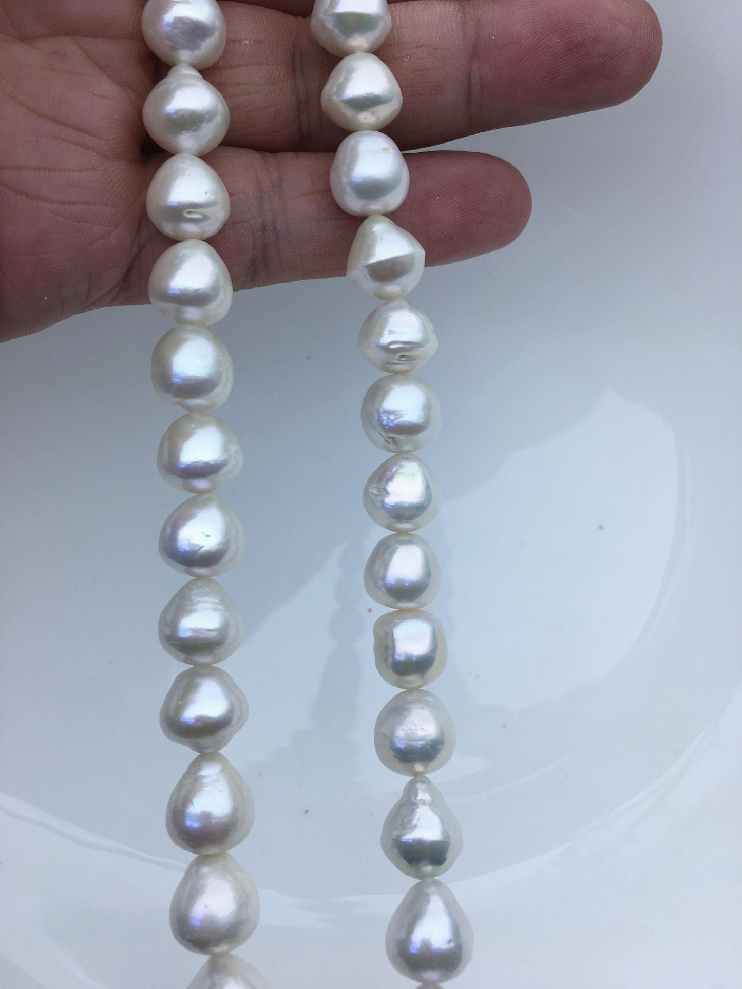 AA+ 9-11mm white teardrop button round Edison Freshwater Pearl,ED12-2A-5-54