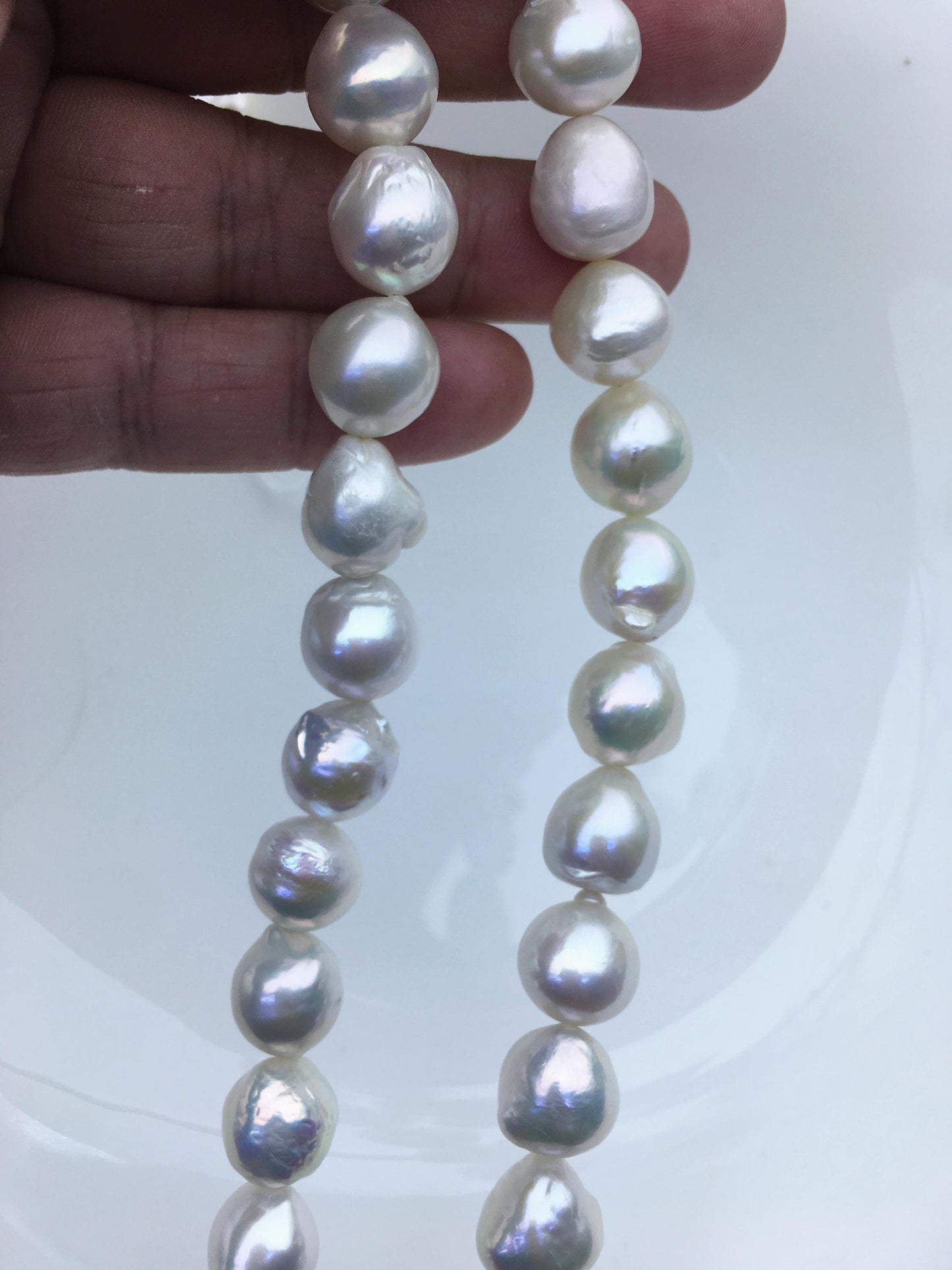 AA+ 11-13mm white baroque Edison Freshwater Pearl,ED12-2A-5-23
