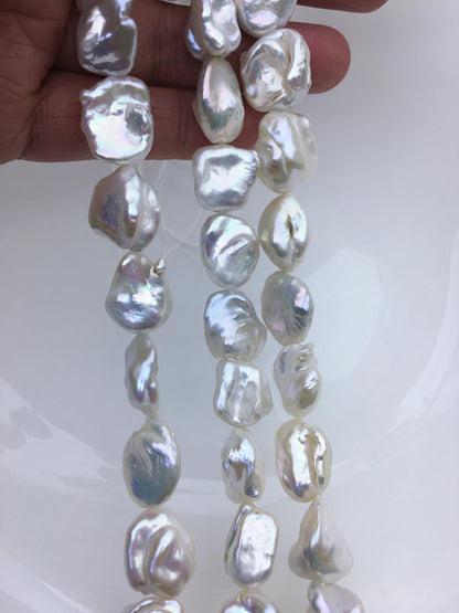 AA+ 14-17mm white thick keshi Freshwater Pearl,DIY Loose Freshwater Pearl,wholesale price,china wholesale pearl,ZS-200-104