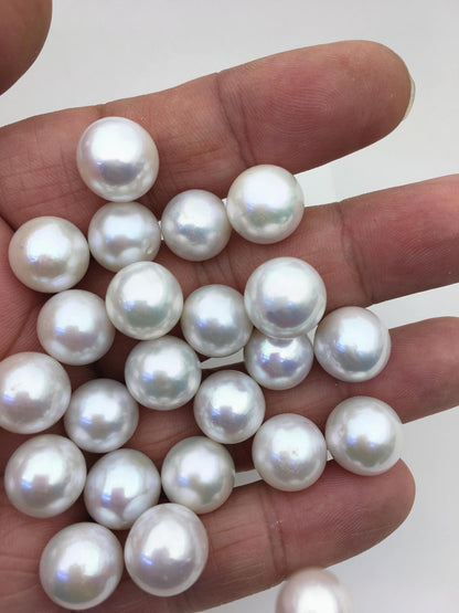 8pcs AA+ 12-13mm White Round edison freshwater pearl,no hole,RP12-T2