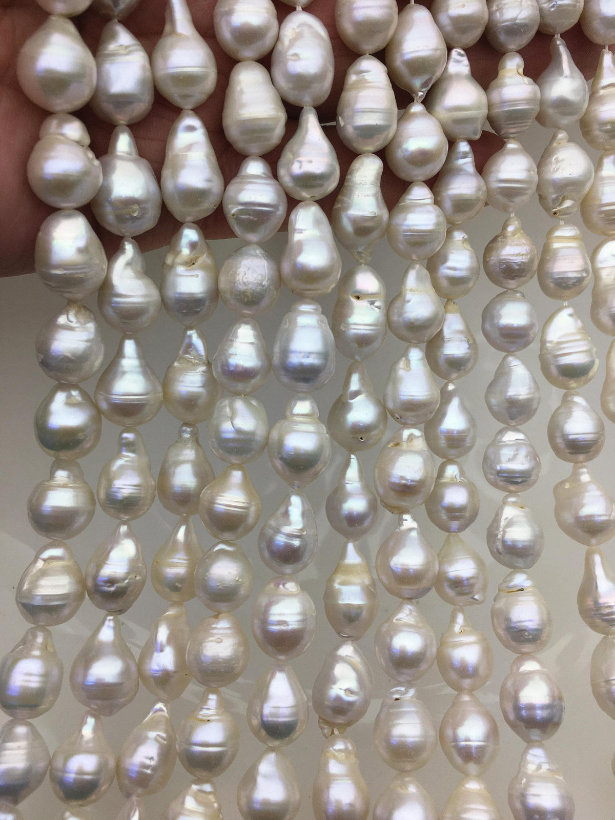 15.5'' AA 9-11mm white flame ball pearl,FL15-2A-5-69