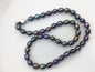 17.5'' AA+ 6-7mm green rice freshwater Pearl necklace,NPN1-T35