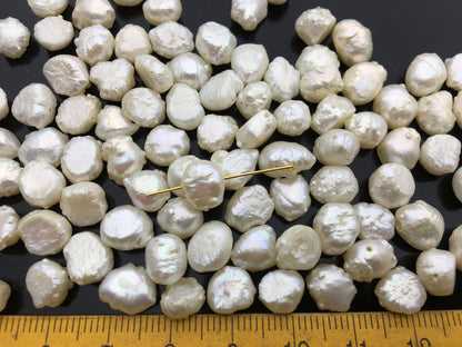 30pcs AA+ 7-8mm White Rosebud Freshwater Pearls,0.7mm through hole,ZS-119-8