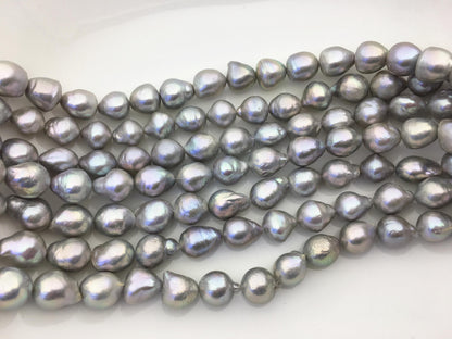 AA+ 10-12mm gray baroque drop Edison Freshwater Pearl,ED12-2A-5-2