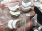 1 pair AAA 8-9x16-18mm White Moon Banana Shape Freshwater Pearl White loose Beads Pair,wholesale,ZS-103-37-6