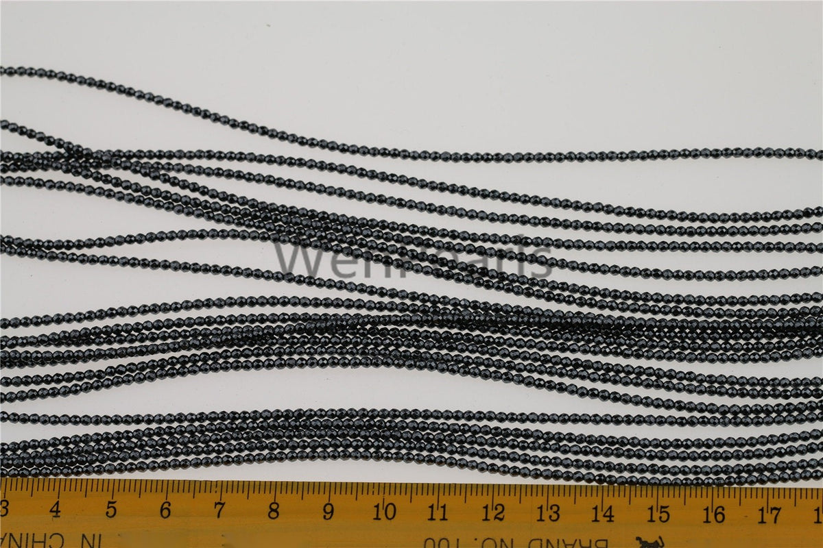 Hematite,2mm Faceted Round,AAA,200pcs,15.5 inches,G50-R2-001