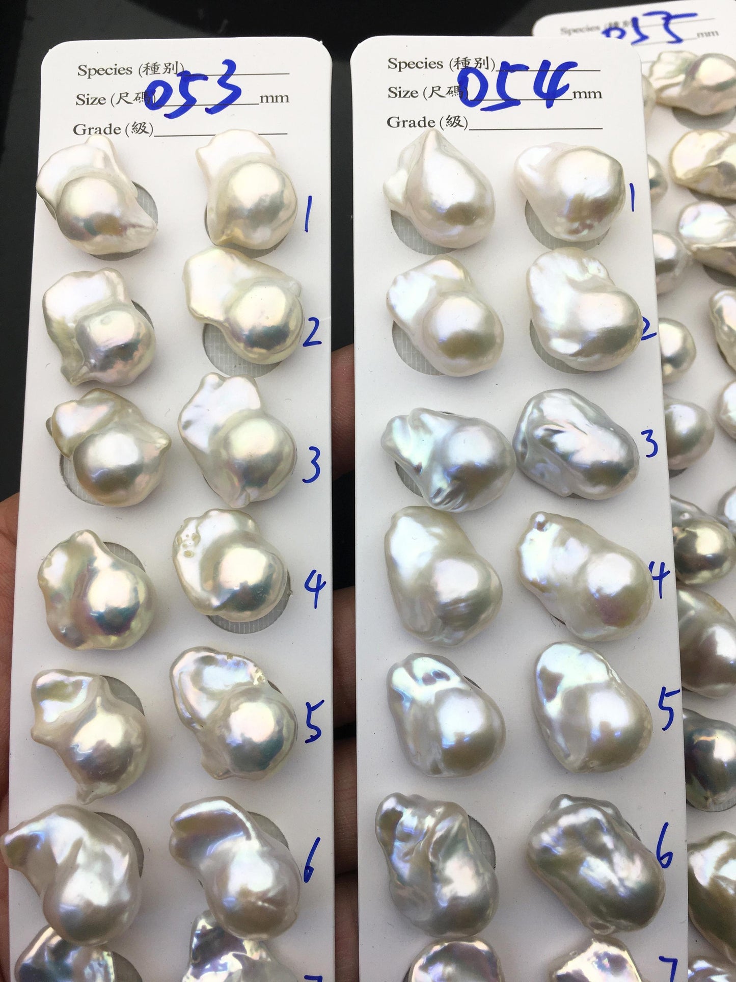 1 pair AAA 13-16x19-25mm White Flame ball Pearl Pairs - 0.9mm top half hole,large Baroque freshwater pearl pairs,FL15-3A-8-39