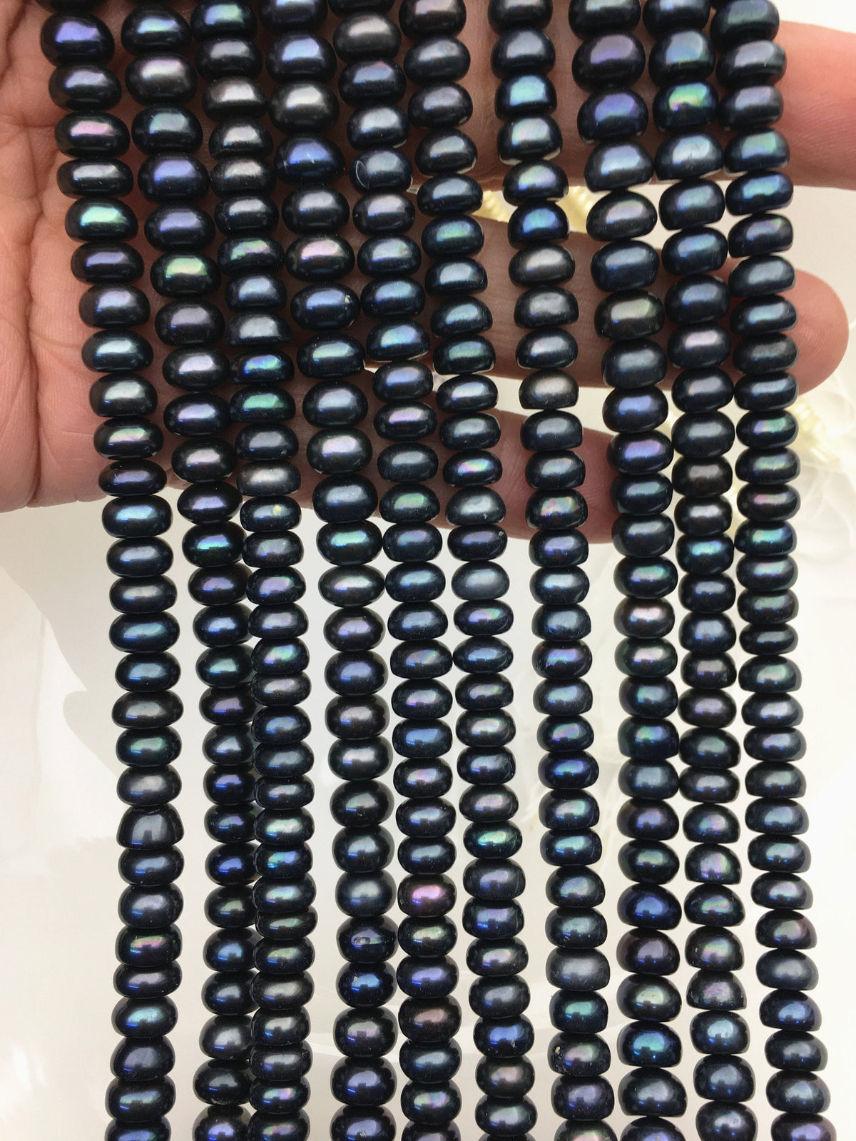 AAA 7-7.5mm Malachite Blue button pearl,button freshwater pearls,loose freshwater pearl,SM7-T2