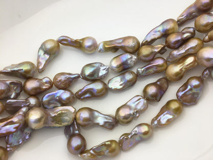 AA 12-15mm Natural Bronze flame ball pearl,FL15-2A-5-52