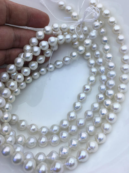 AA+ 9-11mm white short teardrop freshwater pearls,Christmas,Valentine's Day gift,for pearl necklace,Love,Happiness,LR10-T6