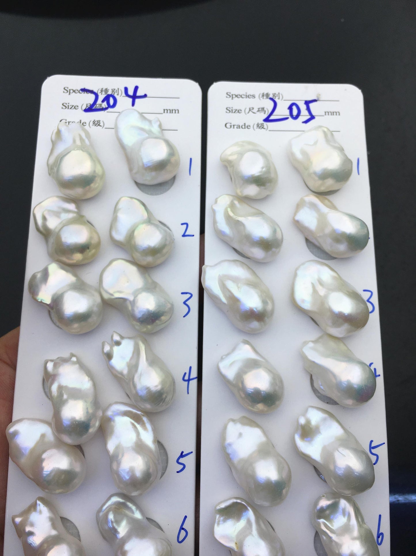 AAA 13-15x18-22mm White Flame ball Pearl Pairs - large Baroque freshwater pearl pairs,top half hole,FL15-3A-8-78