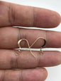 2 pairs 10x20mm 14k goldfilled Simple Dangle Earrings, 0.6mm diameter, DIY earrings jewelry,AGF-ER-006