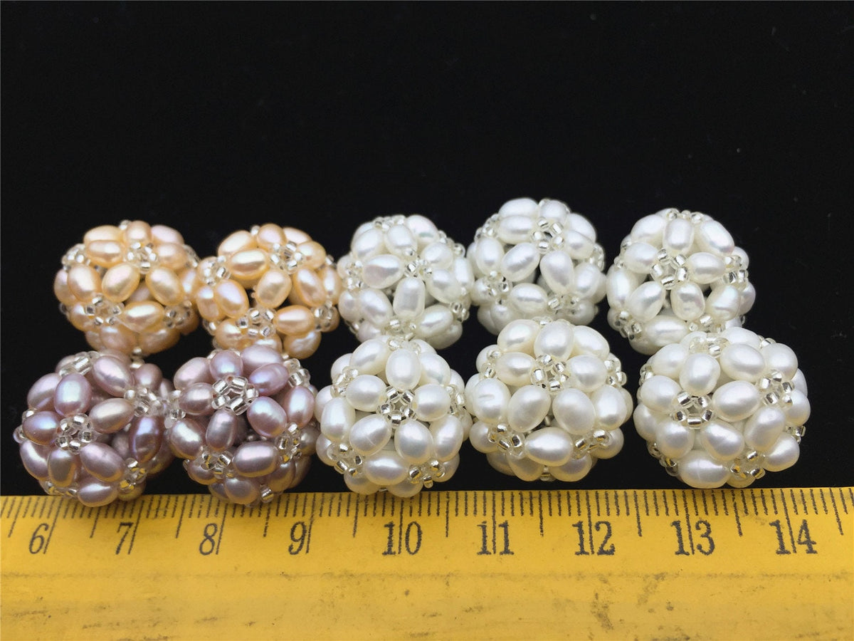 1pc 18mm pearl ball,Loose Handmade Pearl Balls,Freshwater Pearl Ball,Pearl white Pearl Ball,White Potato Bead Loose Freshwater Pearl,APL-003