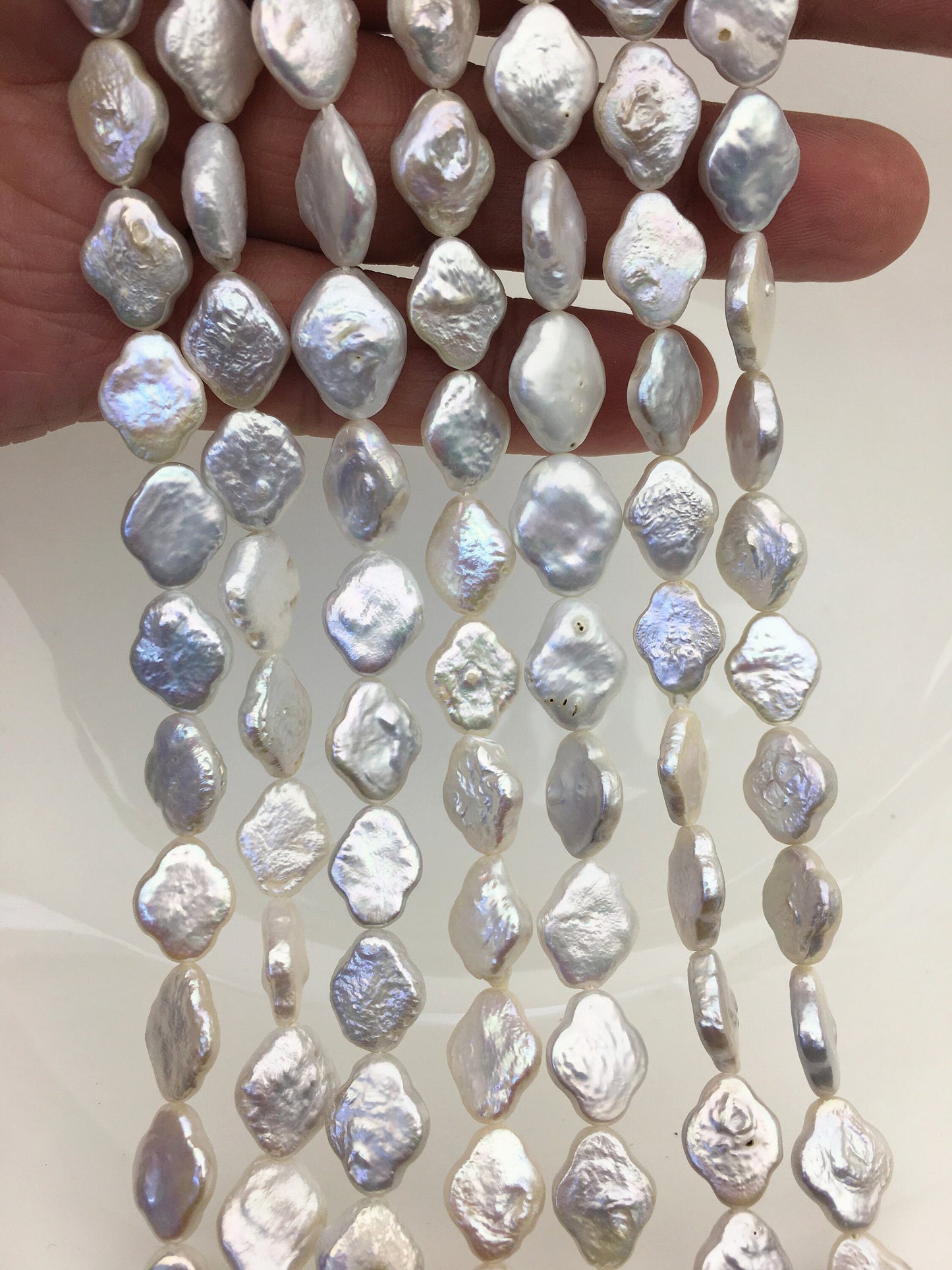 AA 9-11mm white baroque Shape Freshwater Pearl,ZS-102-2