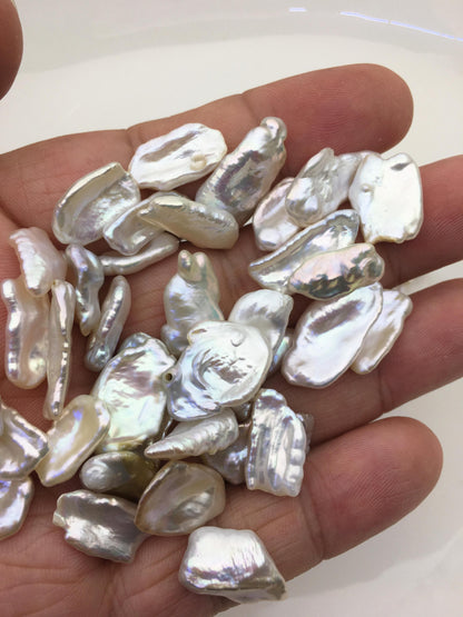 64grams AAA 7-12mm white keshi Freshwater Pearls,no hole,ZS-127-1-18