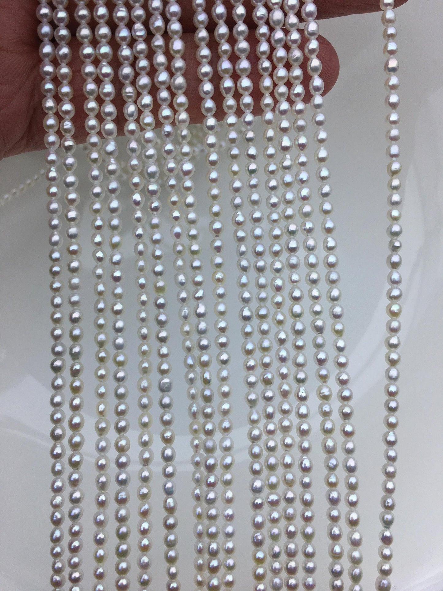 high luster!AAA 2.5-3x3-4mm white oval rice pearls,oval loose pearl beads,diy pearl,genuine pearl,Cultured pearl,diy pearl beads,LR2-3A-24