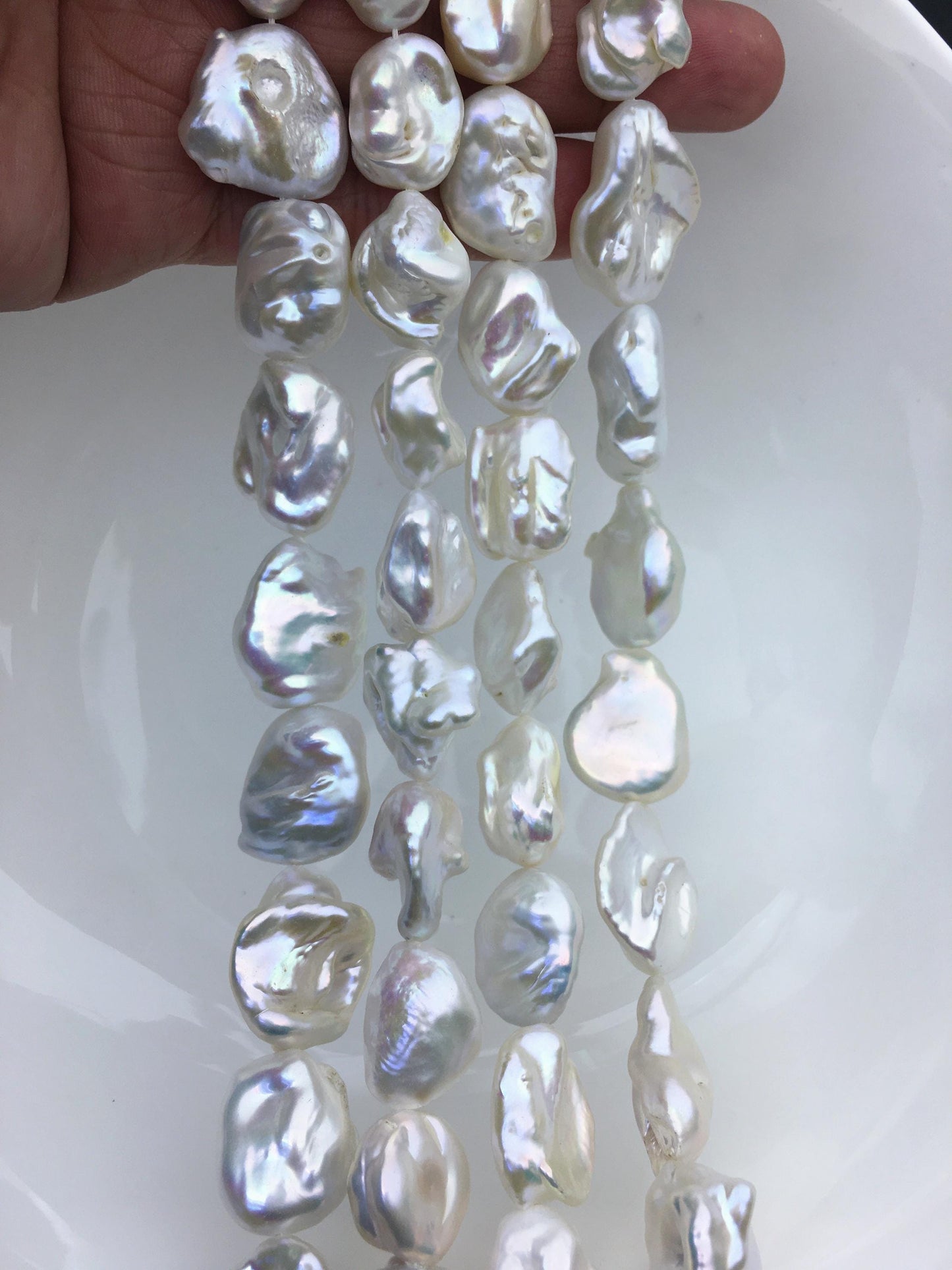 AA+ 14-16mm white thick keshi Freshwater Pearl,DIY Loose Freshwater Pearl,wholesale price,china wholesale pearl,ZS-200-112