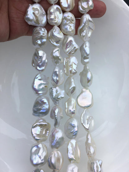AA+ 14-16mm white thick keshi Freshwater Pearl,DIY Loose Freshwater Pearl,wholesale price,china wholesale pearl,ZS-200-112