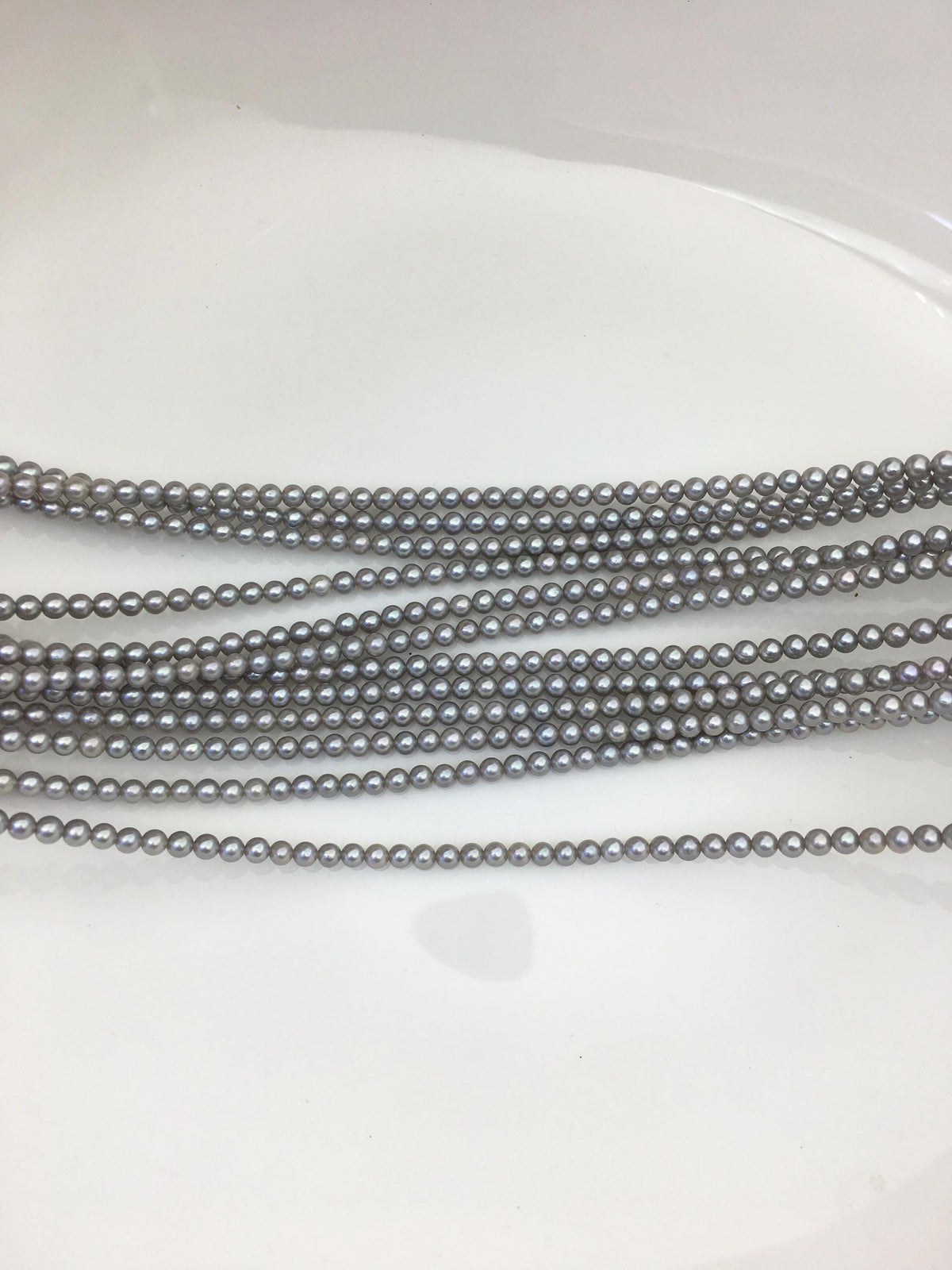AA+ 3-3.5mm gray round freshwater pearls,white round pearl,pearl wholesale,RP3-T10