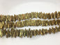 AA+ 3-5mm brown green Biwa Pearl Necklace,Genuine Fresh Water Pearl,Wedding Necklace,Mothers Day,ZS-80-10-7