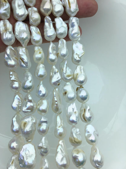 15.5'' A 9-11mm white flame ball pearl,FL15-2A-5-79