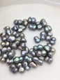 40pcs AA+ 9-13mm gray baroque freshwater pearls, 2.2mm large hole,ZS-T46