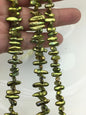 AA+ 4-5mm green Biwa Pearl Necklace,Genuine Fresh Water Pearl,Wedding Necklace,Mothers Day,ZS-80-10-28